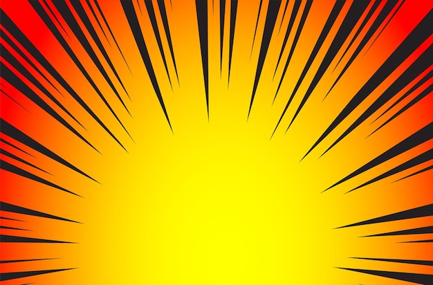 Hyper Speed Warp Sun Rays o Explosion Boom para cómics Vector de fondo radial
