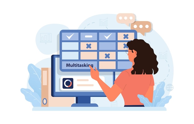 Hyperfocus enfoque y capacidad de concentración autodisciplina y gestión del tiempo evitando la multitarea