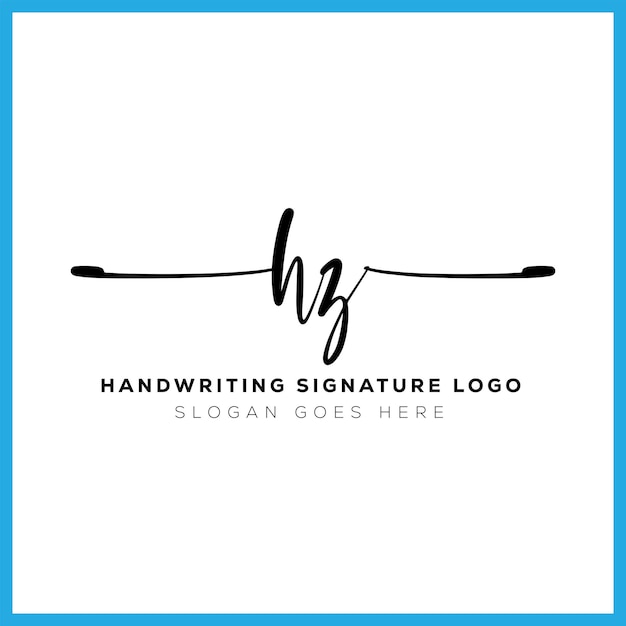 HZ iniciales firma de escritura a mano logotipo HZ letra bienes raíces belleza fotografía letra diseño de logotipo