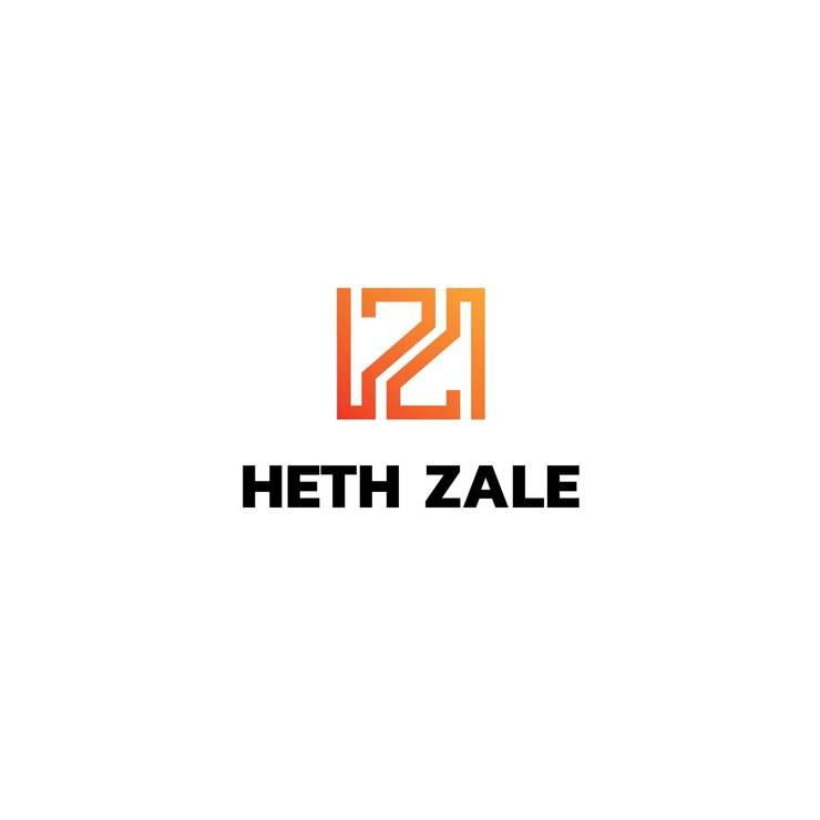 HZ logotipo de diseño de plantilla vectorial y totalmente editable