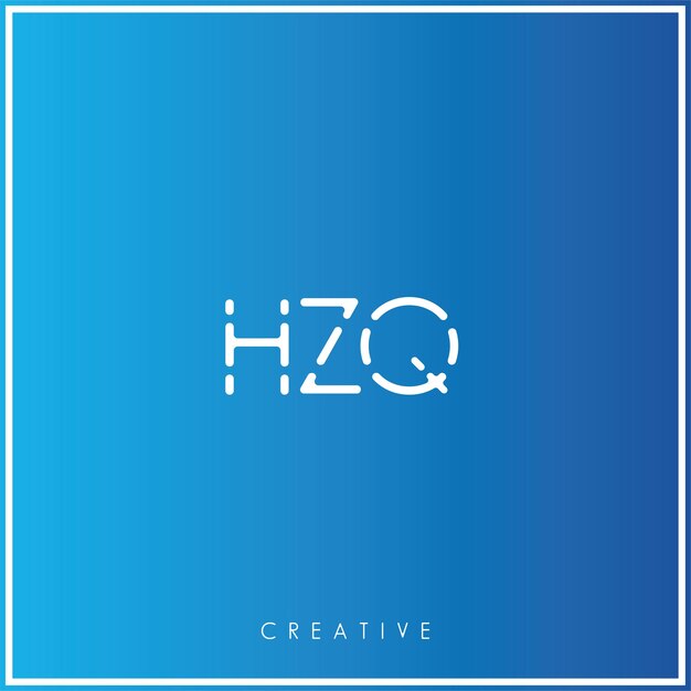 HZQ Premium Vector Último diseño de logotipo Creative Logo Vector Ilustración de logotipo Monograma creativo