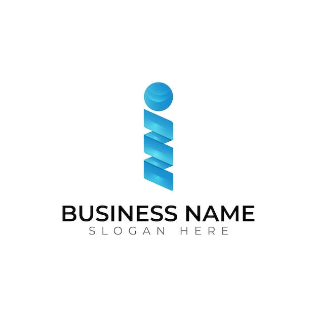 I gradiente 3d diseño de logotipo de letras vectoriales abstractas