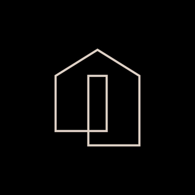 Vector i letter house monogram home hipoteca arquitecto arquitectura logotipo vector icono ilustración