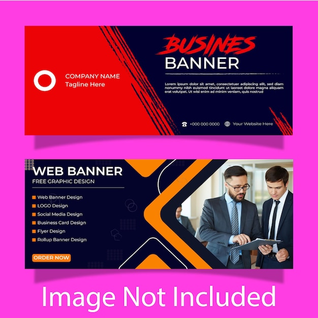 Vector i will design banner enrollable profesional banner web bannerx stand banner