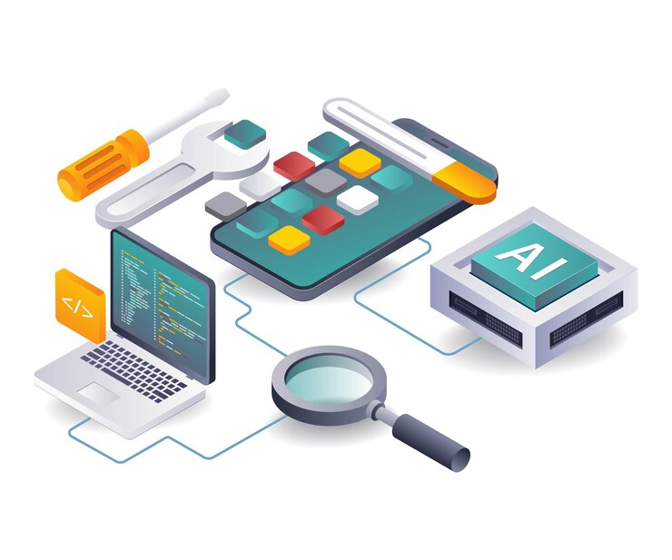 Vector la ia completa el proyecto de desarrollo de aplicaciones para teléfonos inteligentes