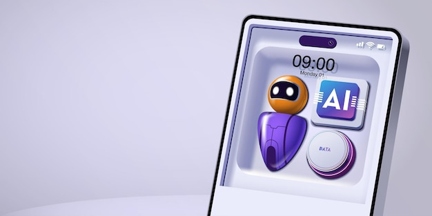IA icono de placa de circuito de cerebro chip de comunicación chatbot servicio al cliente inteligencia artificial