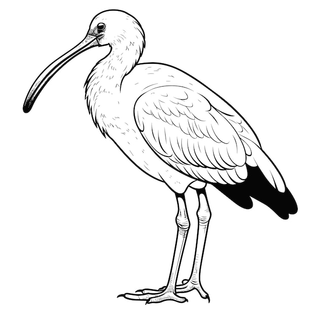 Vector ibis para colorear