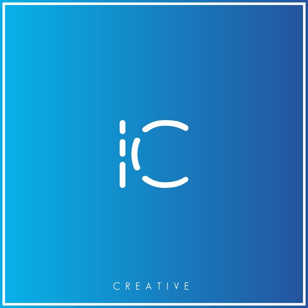 IC Premium Vector último diseño del logotipo Creative Logo Vector Ilustración de las letras del logotipo Logo Creative
