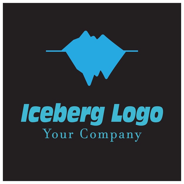 Vector ice berg logo plantilla vector símbolo naturaleza