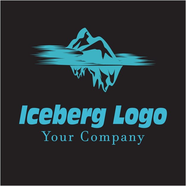 Ice berg Logo Plantilla vector símbolo naturaleza