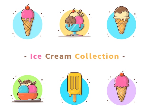 Ice cream vector collcetion