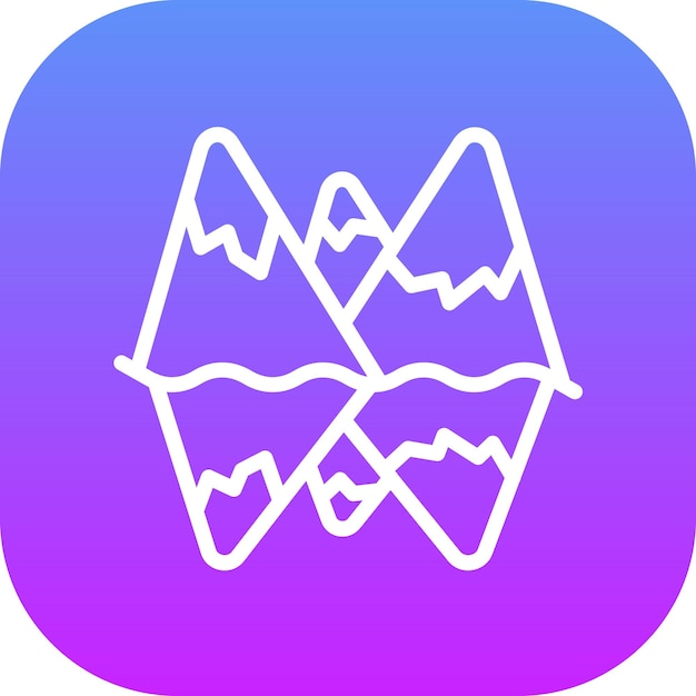Iceberg Icon de vector de paisajes Ilustración del conjunto de iconos de paisajes