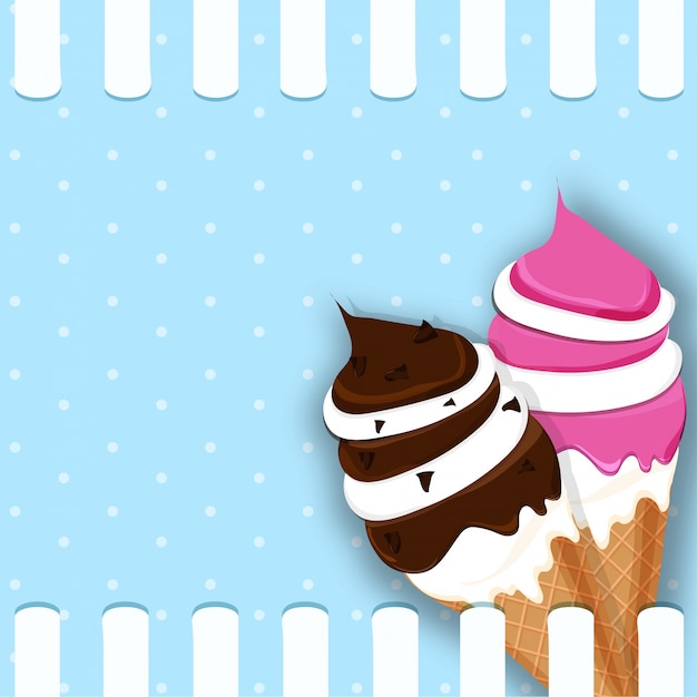 Vector icecreams, concepto de la comida y de la bebida.