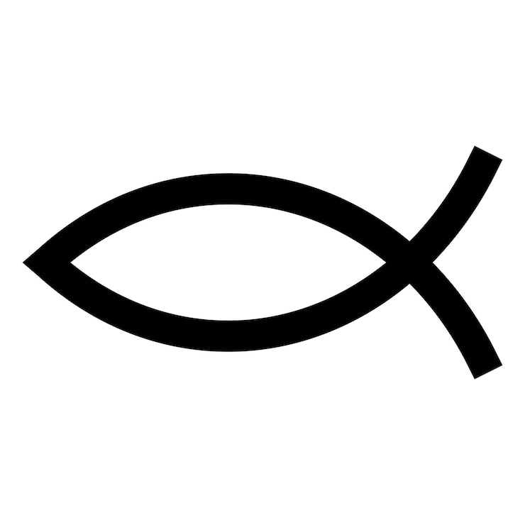 Vector ichthys místico símbolo religioso espiritual