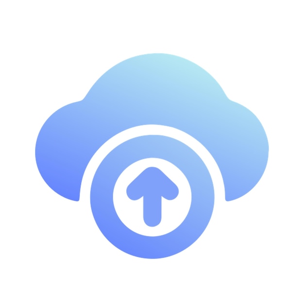 icloud icono de formas de colores gradiente