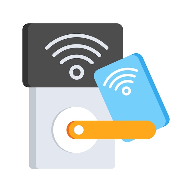 Icon 2d premium del símbolo de acceso a la llave inalámbrica