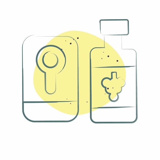 Icon Abridor de botellas de vino relacionado con el símbolo de Smart Home Color Spot Style