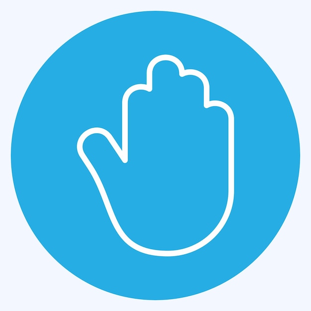 Icon Accesibilidad adecuada para aplicaciones móviles símbolo estilo de ojos azules diseño editable