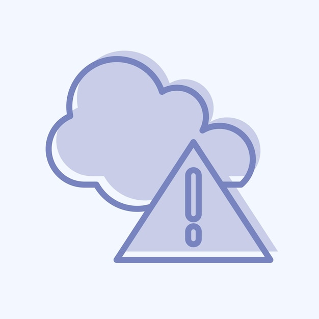 Icon Alerta de entorno relacionada con el símbolo de entorno Estilo de dos tonos diseño simple editable