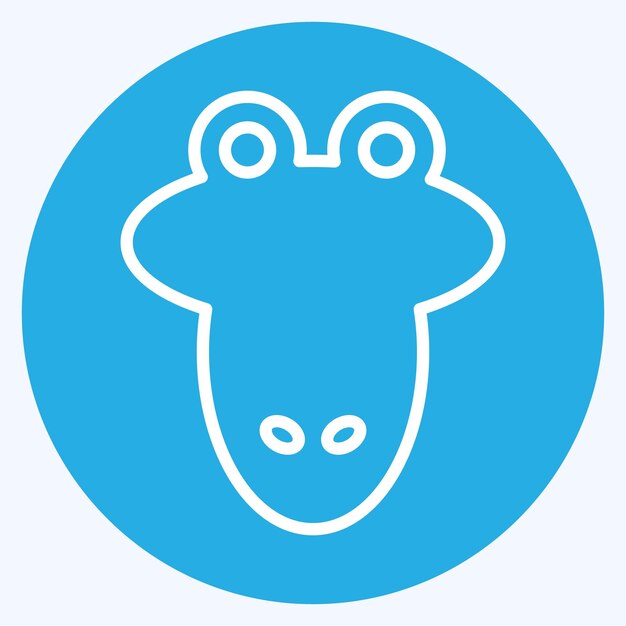 Icon Alligador relacionado con el símbolo de la cabeza de animal estilo de ojos azules diseño simple editable