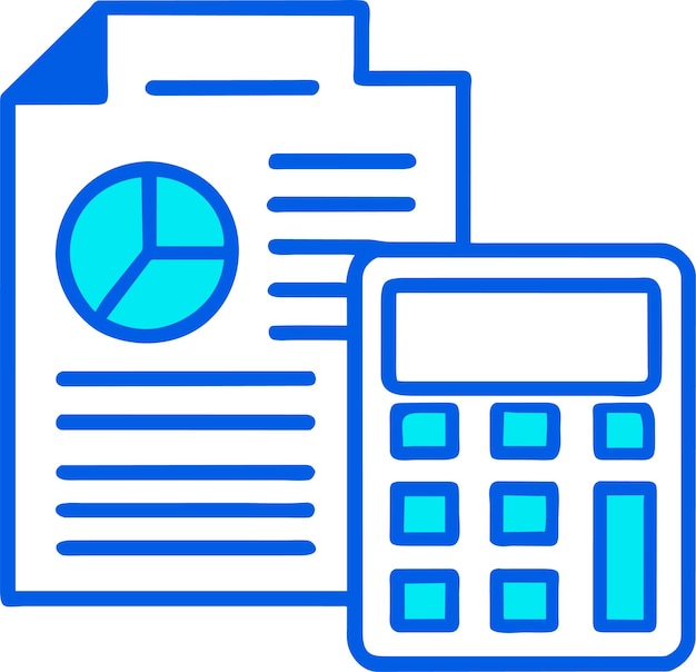 Icon Análisis financiero de contabilidad Declaración de ganancias y pérdidas Preparación de impuestos