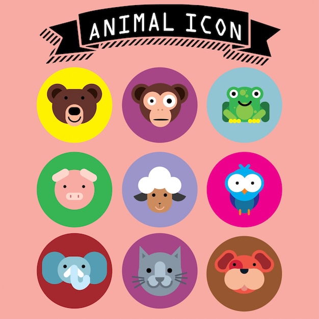 Vector icon animal cute