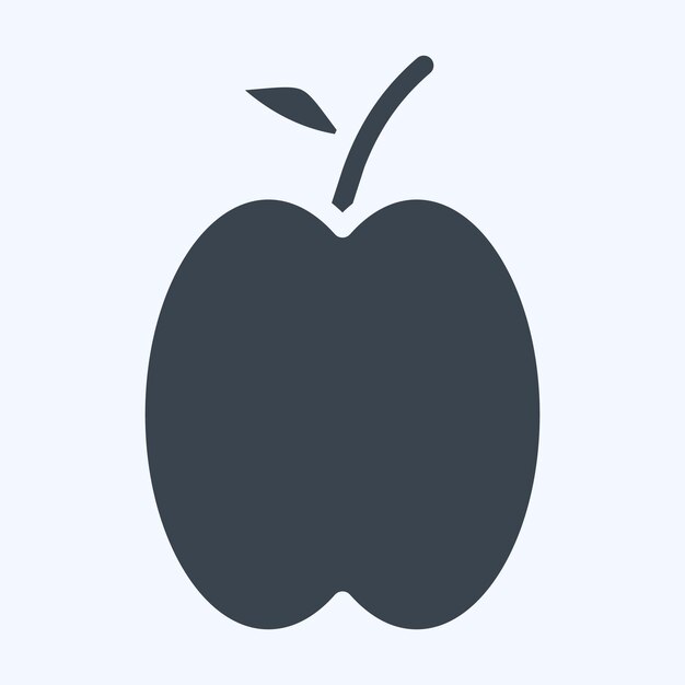 Icon Apricot relacionado con Frutas y verduras símbolo estilo glifo editable