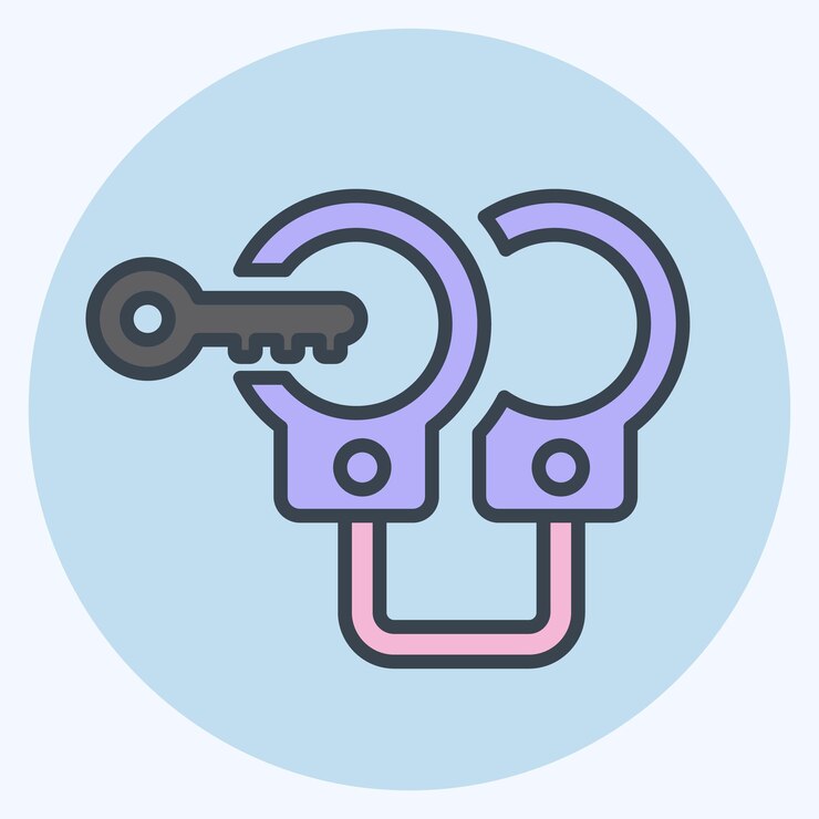 Vector icon arrest relacionado con el símbolo de justicia estilo de color mate diseño simple editable