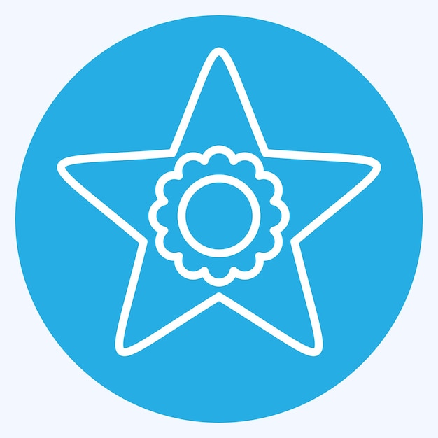 Icon Award relacionado con el símbolo del premio estilo de ojos azules diseño simple editable
