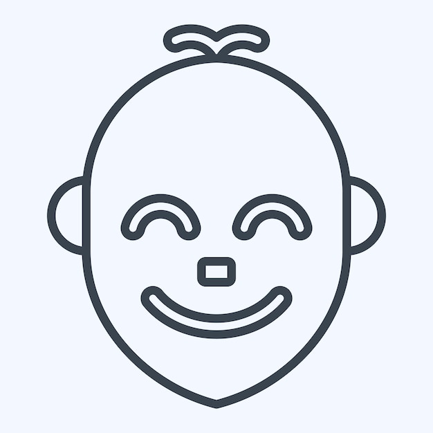 Icon Baby relacionado con la leche y la bebida estilo de línea de símbolo ilustración simple