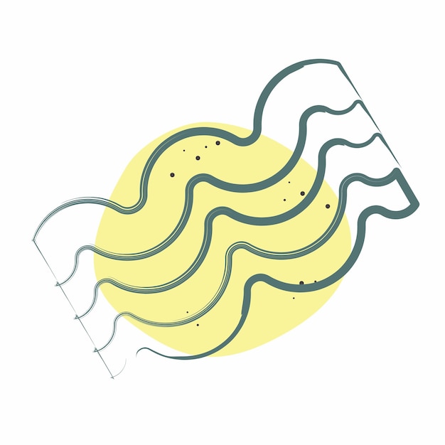 Icon Bacon relacionado con el símbolo del desayuno Color Spot Estilo ilustración simple