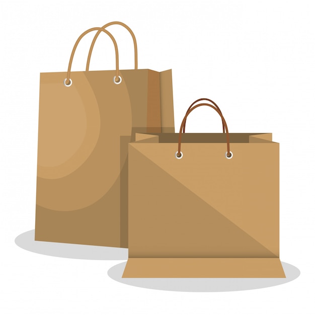 icon bag shop papel diseño
