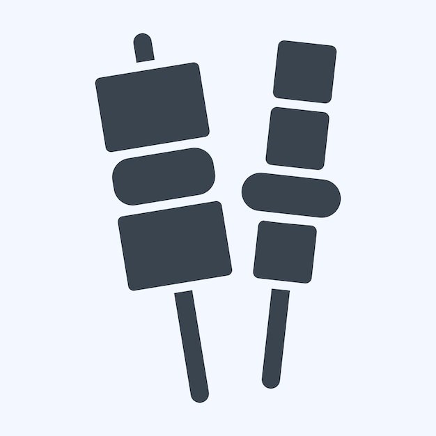 Icon Barbecue relacionado con el símbolo del desayuno estilo glifo diseño simple editable