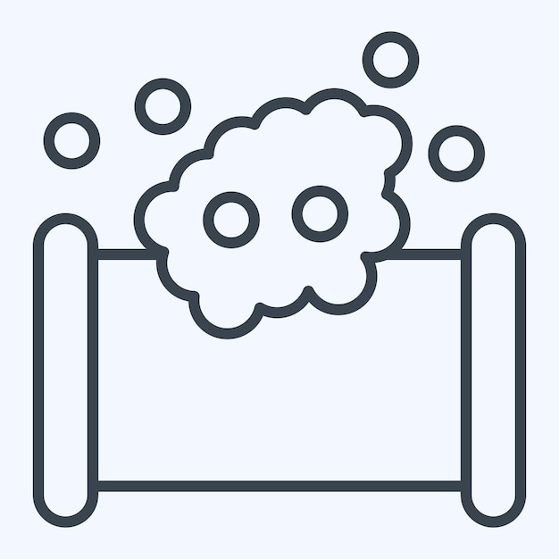 Icon Batting relacionado con el estilo de línea de símbolo de costura ilustración de diseño simple