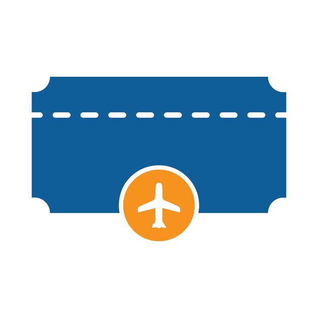 Icon del billete de avión del aeropuerto