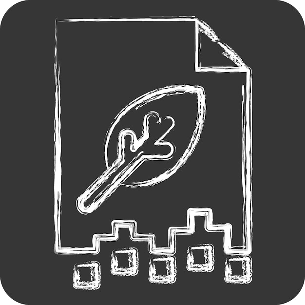Icon Biodegradable 2 relacionado con Símbolo de contaminación plástica Tiza Diseño sencillo de estilo editable Ilustración sencilla