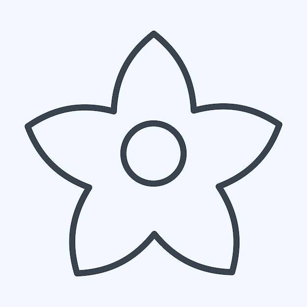Icon Bollon relacionado con las flores estilo de línea de símbolo diseño simple editable