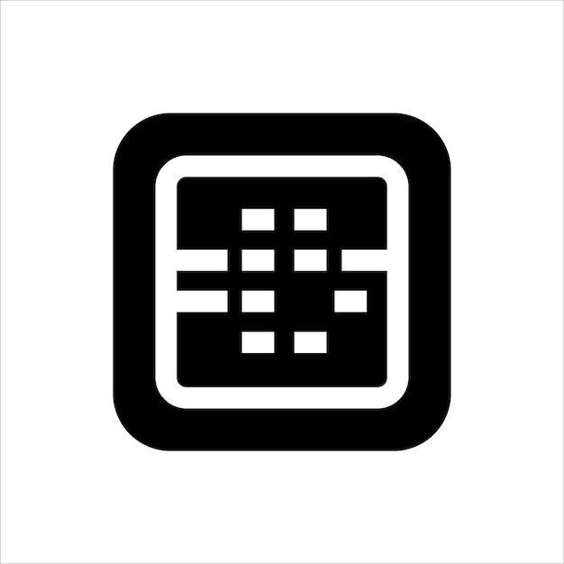 Vector icon de botón de código qr