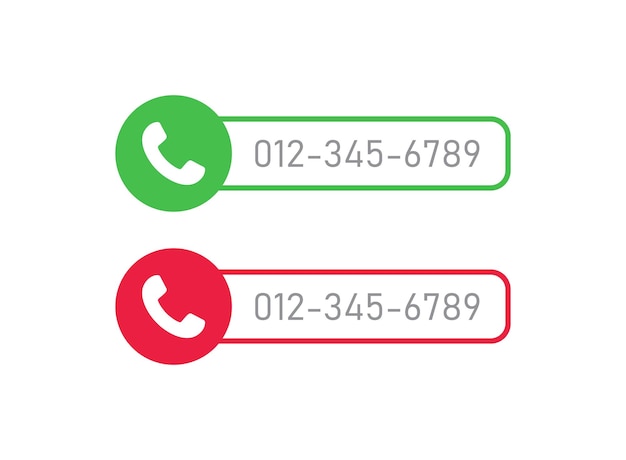 Icon de botón de llamada en estilo plano Ilustración vectorial del número de teléfono en un fondo aislado Signo de interfaz telefónica Concepto de negocio