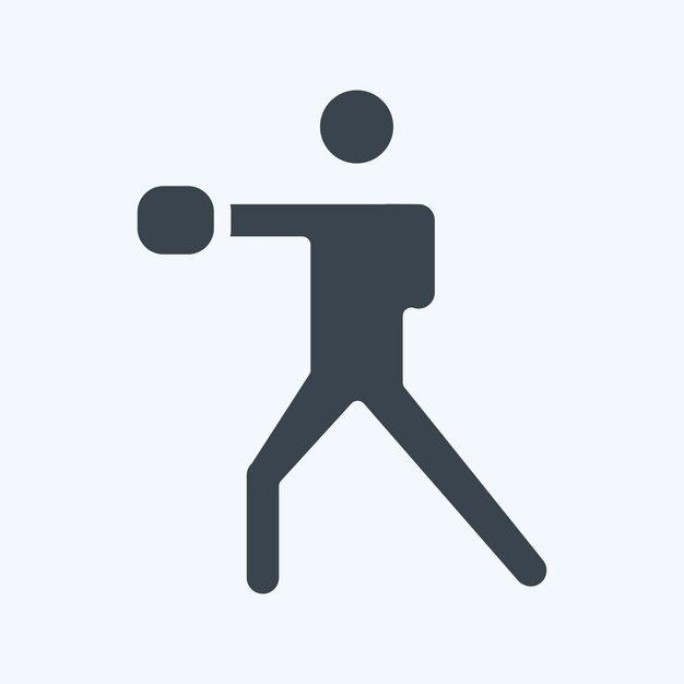 Icon Boxeo relacionado con Combat Sport símbolo estilo glifo diseño simple editable