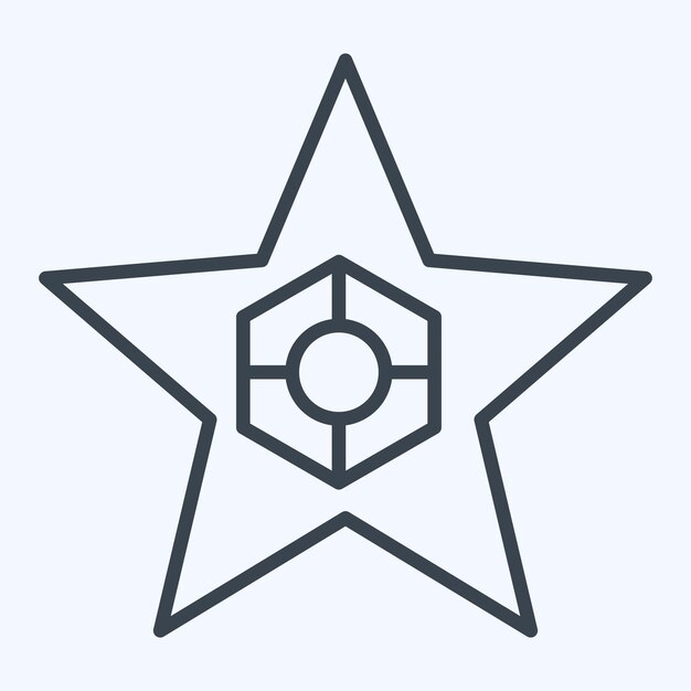 Icon Broche relacionado con el estilo de línea de símbolo de joyería ilustración simple