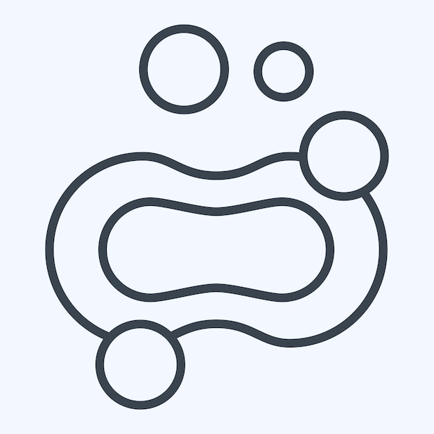 Icon Bubble relacionado con el estilo de línea de símbolo de limpieza ilustración de diseño simple