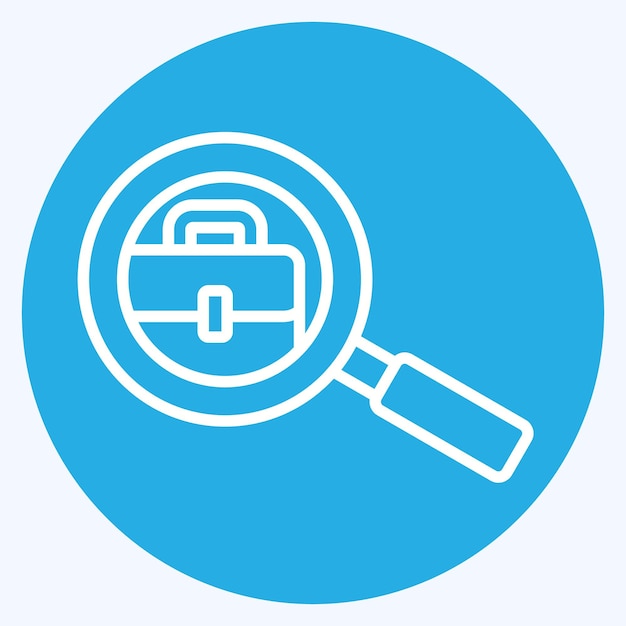 Icon Busca de empleo relacionada con Medios y publicidad símbolo estilo ojos azules editable