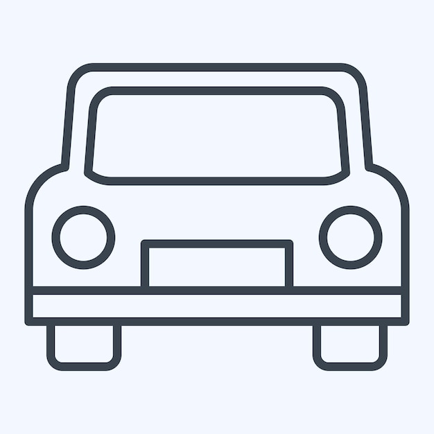 Icon Cab relacionado con el estilo de línea de símbolos de ocio y viajes