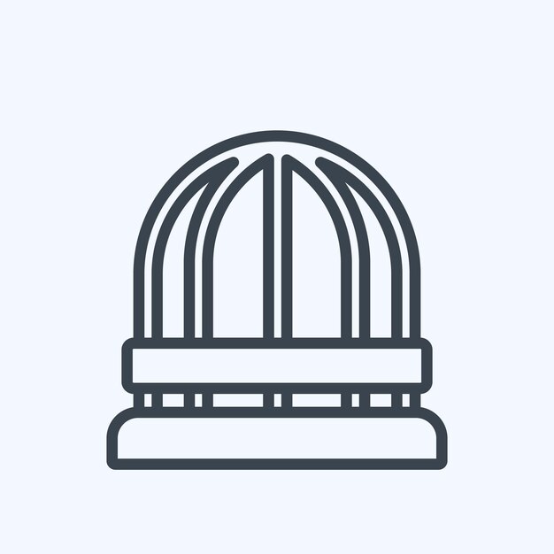 Icon Cage de pájaros relacionado con Decoración estilo de línea de símbolo diseño simple editable