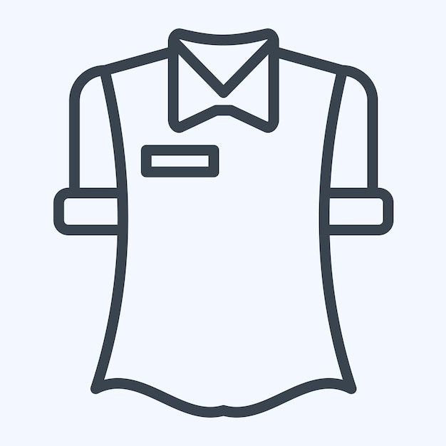 Icon Camiseta relacionada con el estilo de línea de símbolos de Hawai diseño simple editable