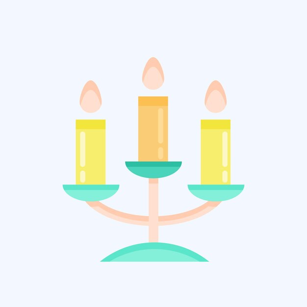 Icon Candelabra relacionado con Decoración símbolo estilo plano diseño simple editable