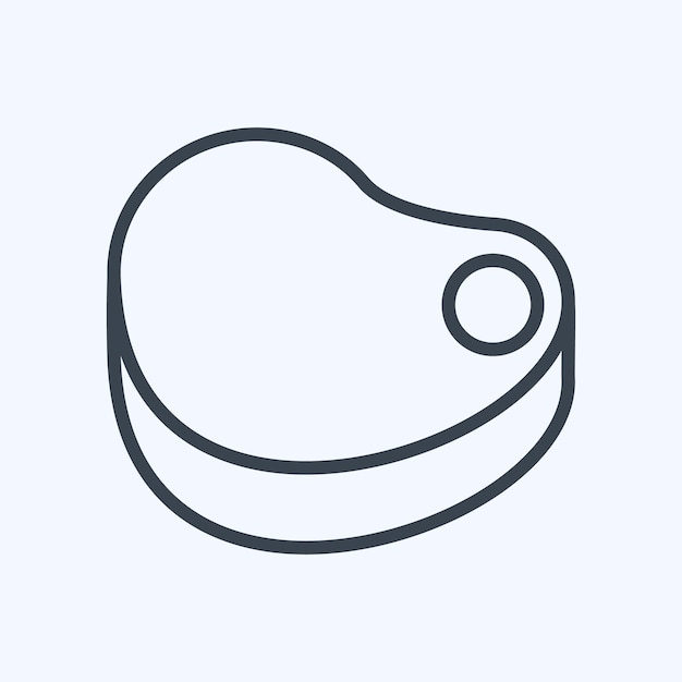 Icon Carne relacionada con Eid Al Adha estilo de línea de símbolo diseño simple editable