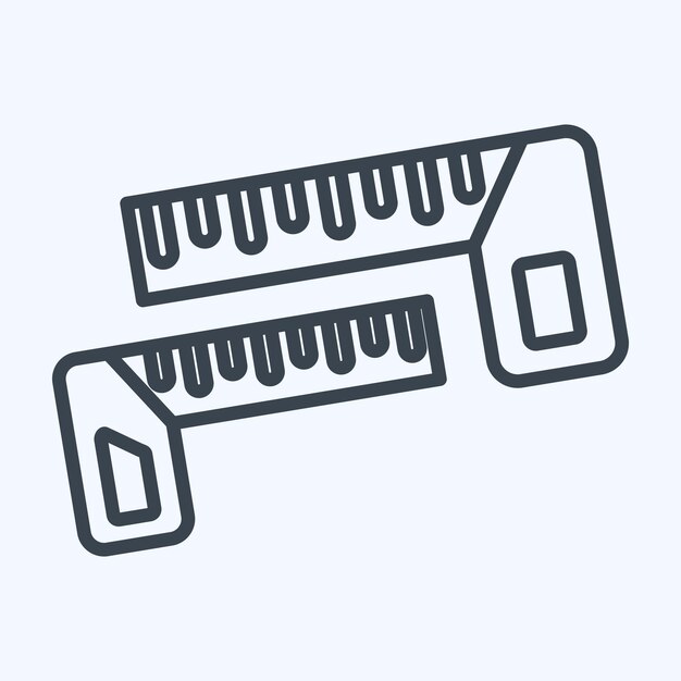 Icon Carpenters Square relacionado con el estilo de línea de símbolo de medición ilustración simple