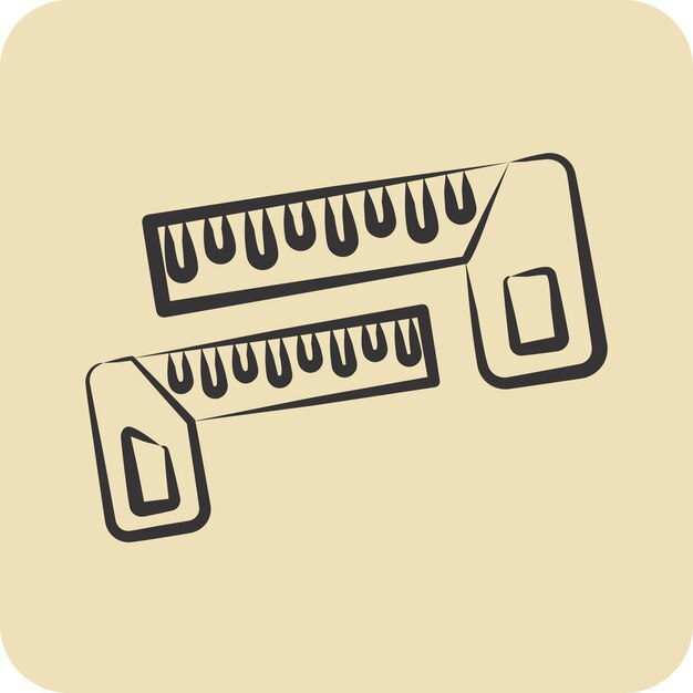 Icon Carpenters Square relacionado con el símbolo de medición de estilo dibujado a mano ilustración simple